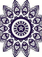 Intricate Star Mandala Design Rug