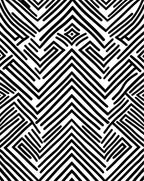 Abstract Black White Zigzag Maze Pattern Rug