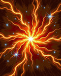 Radiant Burst Starburst Pattern Rug