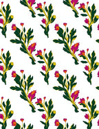 Vibrant Floral Branch Pattern Design Rug