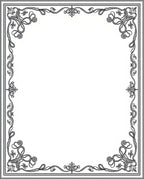 Art Nouveau Floral Black Scroll Border Rug