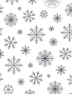 Winter Snowflakes Black White Rug