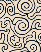 Abstract Swirl Modern Pattern Rug