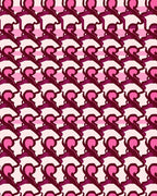 Ornate Pink Swirl Pattern Design Rug