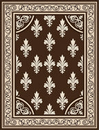 Classic Fleur-de-lis Pattern Rug