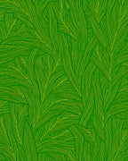 Lush Green Leafy Pattern Rug