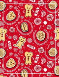 Christmas Gingerbread Cookie Candy Collage Rug