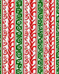 Crimson Green Tribal Stripe Repeat Rug