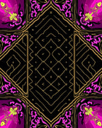 Ornate Geometric 2 Tone Floral Rug