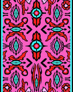 Bold Symmetric Floral Pattern Rug
