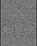Abstract Black White Maze Pattern Rug