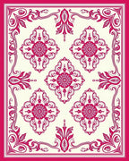 Ornate Floral Medallion Jacquard Pattern Rug