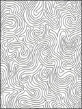 Abstract Swirls Black Line Art Rug