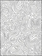 Abstract Swirls Black Line Art Rug