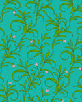 Art Nouveau Green Vine Floral Rug