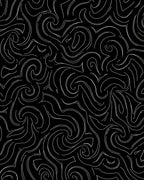 Black Swirls Abstract Pattern Rug