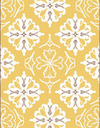 Traditional Floral Damask Pattern Rug