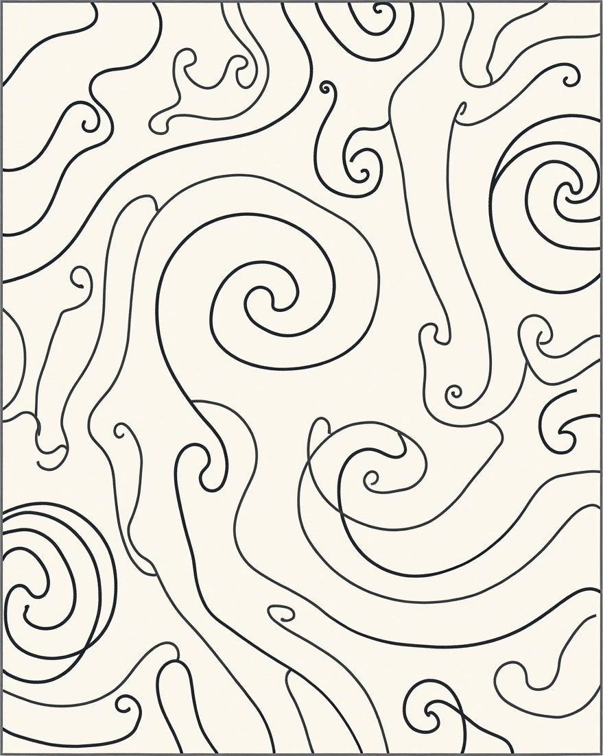 Whimsical Swirl Pattern Rug