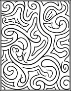 Swirling Abstract Black White Design Rug