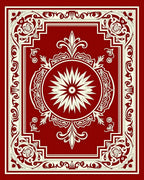 Ornate Floral Inlay Pattern Rug