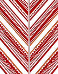 Red White Geometric Stripe Design Rug