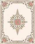 Elegant Floral Scrollwork Pattern Rug