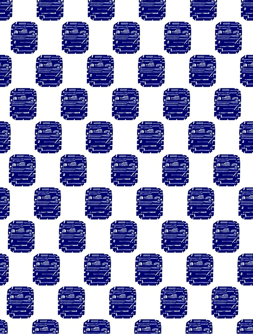 Abstract Circuit Board Pattern Rug