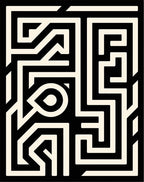 Abstract Geometric Maze Design Rug