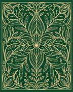Elegant Floral Swirls Pattern Design Rug