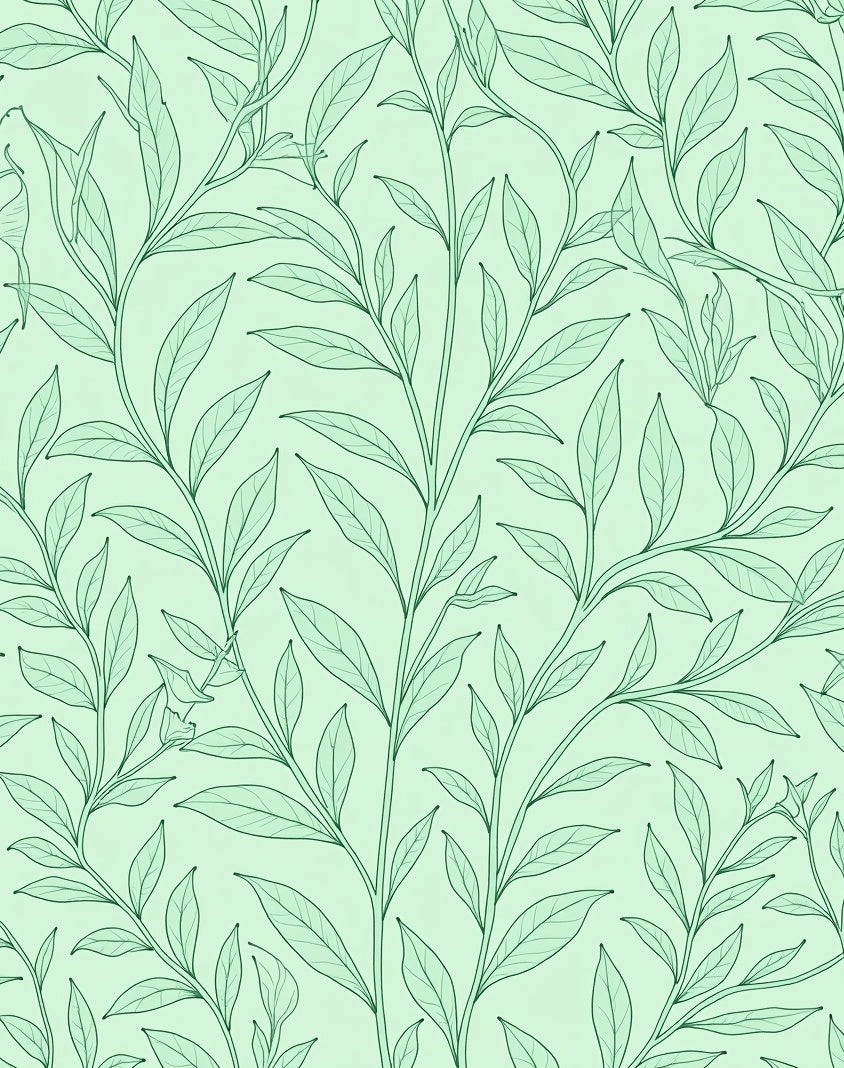 Verdant Botanical Vine Pattern Rug