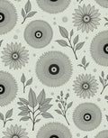 Botanical Sketch Sunburst Floral Rug
