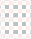 Soft Blush Gray Checkerboard Pattern Rug