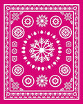 Geometric Snowflake Mandala Design Rug