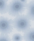 Soft Blue Sunburst Floral Design Rug