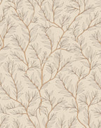 Serene Botanical Line Art Pattern Rug