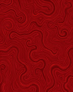 Crimson Swirl Abstract Design Rug