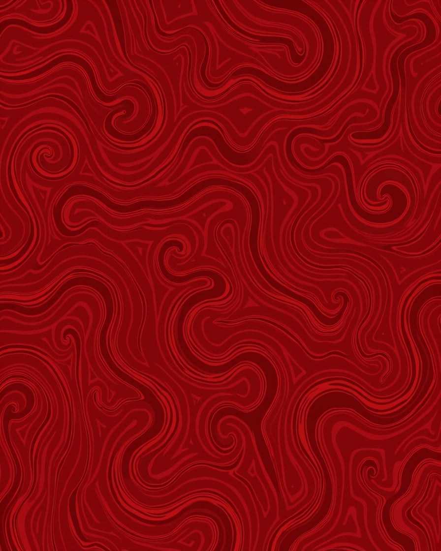 Crimson Swirl Abstract Design Rug