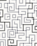 Geometric Maze Patterned Design Rug