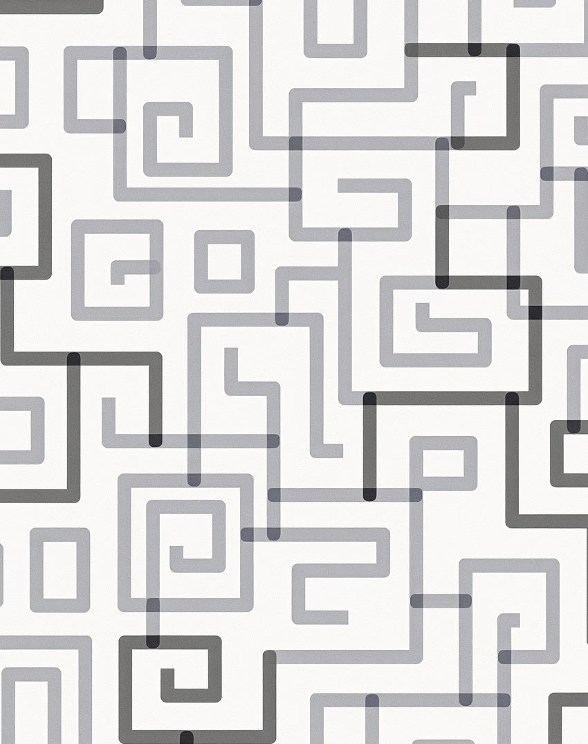 Geometric Maze Patterned Design Rug