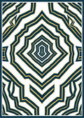 Bold Geometric Inlay Pattern Rug