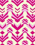 Geometric Pink Yellow Chevron Pattern Rug