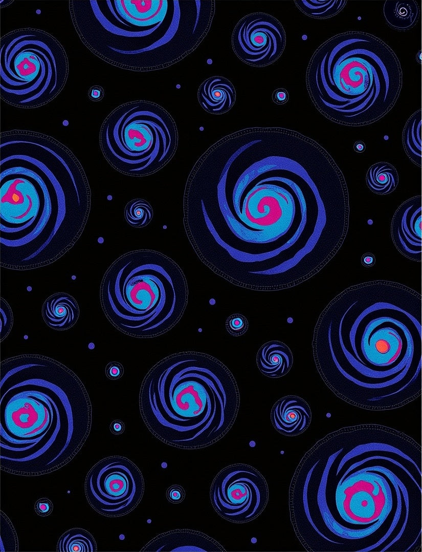 Cosmic Galaxy Swirl Pattern Rug