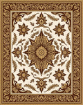 Intricate Floral Medallion Pattern Rug