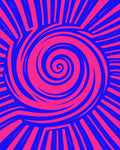 Vibrant Swirl Stripe Graphic Rug
