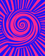 Vibrant Swirl Stripe Graphic Rug