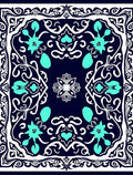 Aqua Medallion Symmetry Design Rug