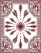 Ornate Floral Starburst Pattern Rug