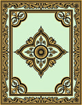 Ornate Black Gold Floral Classic Rug