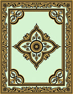 Ornate Black Gold Floral Classic Rug