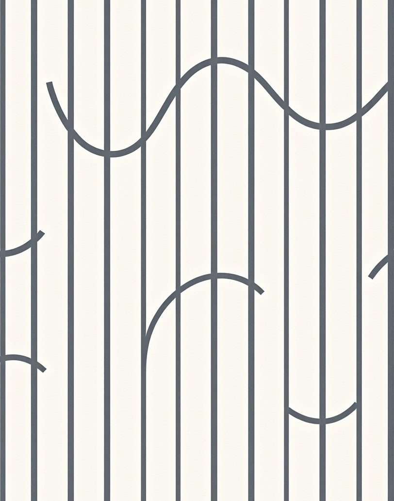 Striking Parallel Lines Curves Pattern Rug